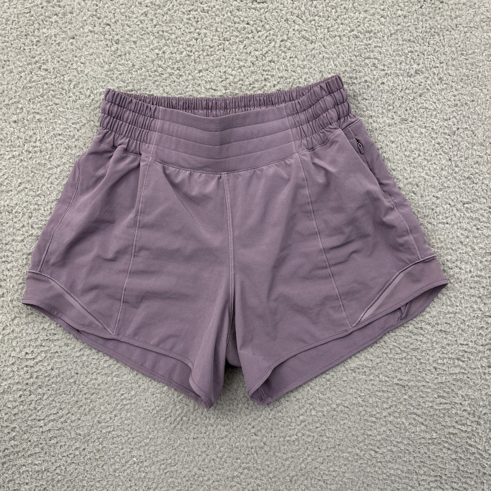 Lululemon Hotty Hot Shorts High Rise 4" Purple Ash Athletic Athleisure Women's 4